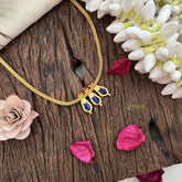 Traditional Kerala Naga Padam Neckpiece- Blue - G15303